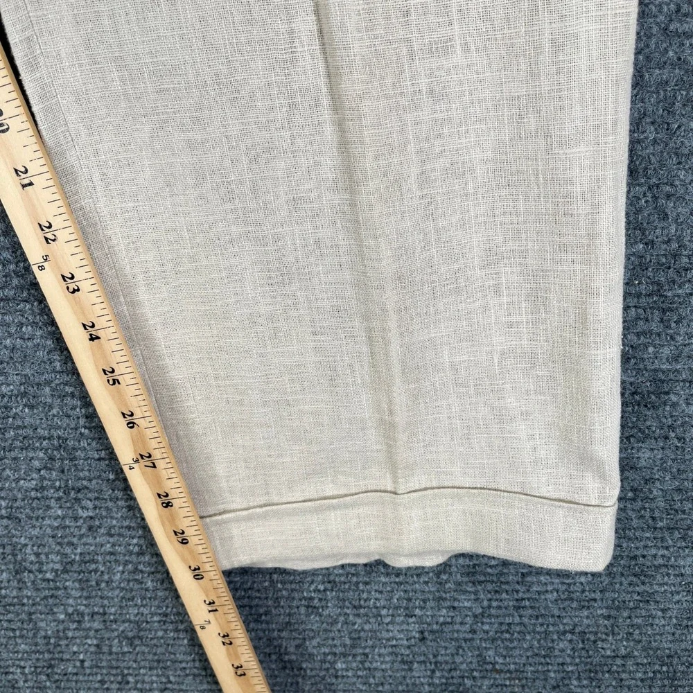 Successo Uomo By Phita Drawstring 100% Linen Trousers Men 42x30 Beach Casual